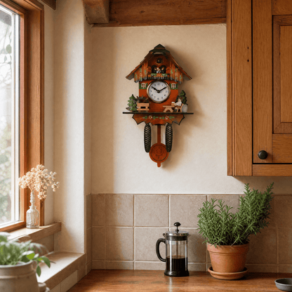 Corlinda Rustic Wood Cuckoo Clock