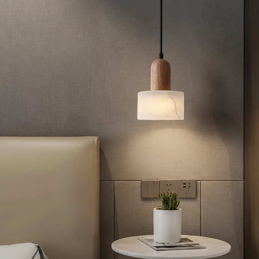 Sarelle Japandi Jade Marble Pendant Light