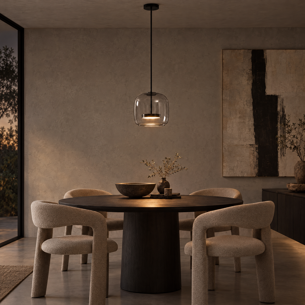 Glavira Modern Blown Glass Pendant Light