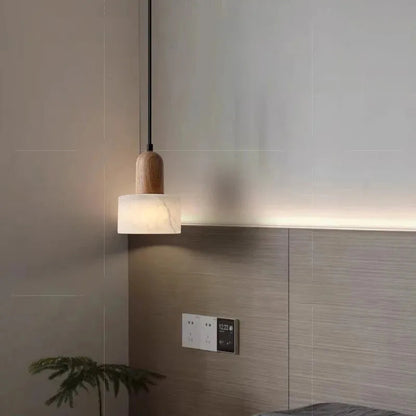 Sarelle Japandi Jade Marble Pendant Light