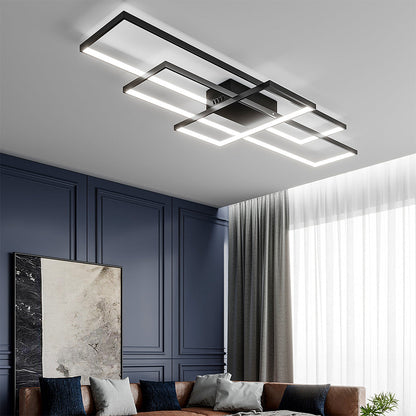 Quadris Bauhaus Metal Rectangular Ceiling Light