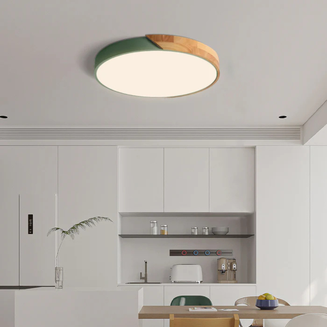 Skalvi Scandinavian Wood Ceiling Light