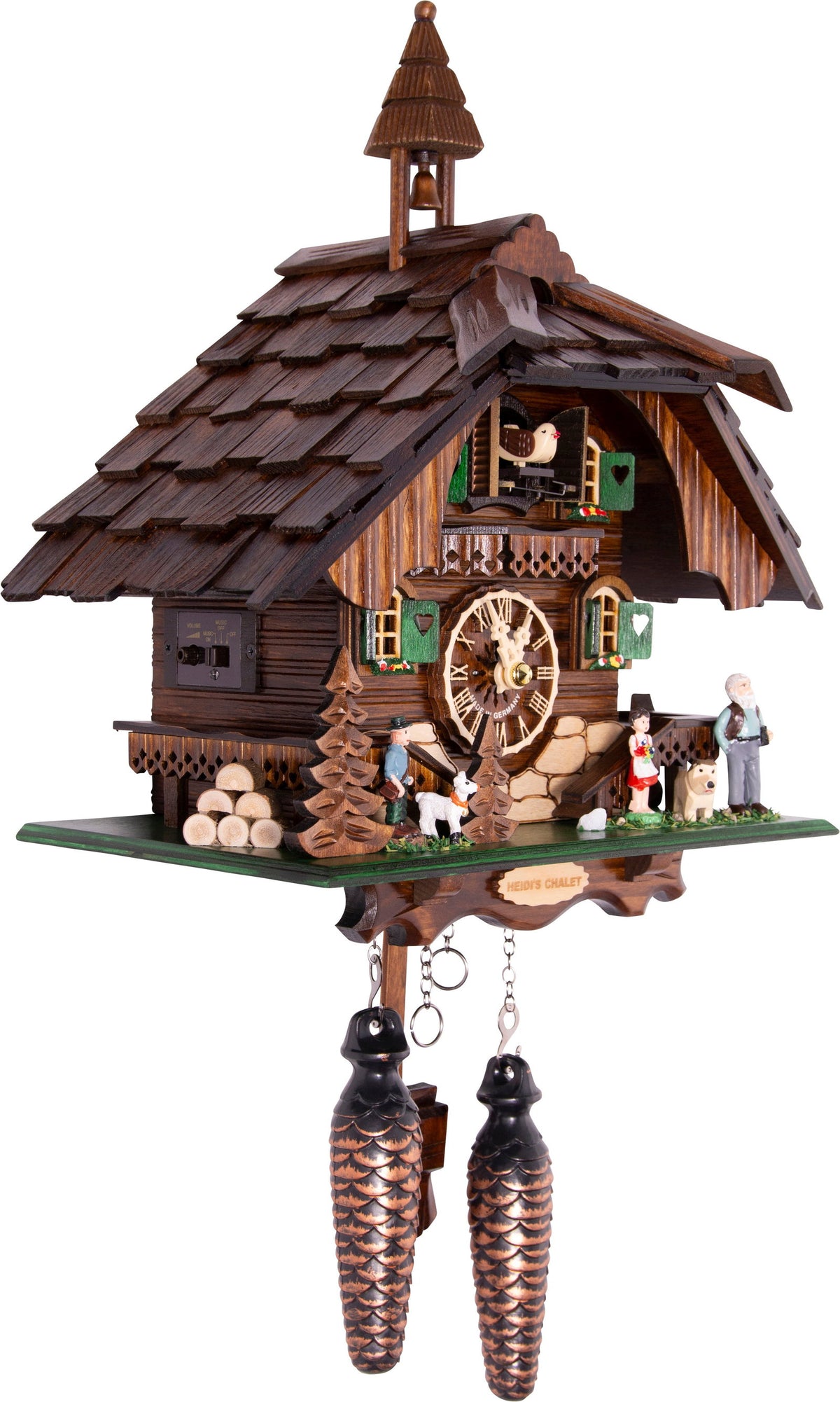 Almvera Alpine Chalet Wood Cuckoo Clock