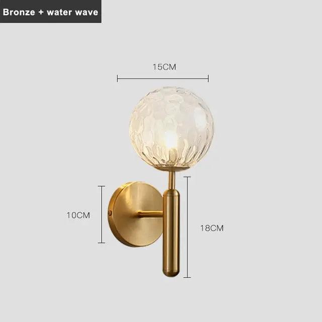 Ophira Modern Glass Globe Wall Light