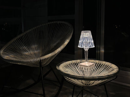 Prismara Faceted Crystal Cordless Table Lamp