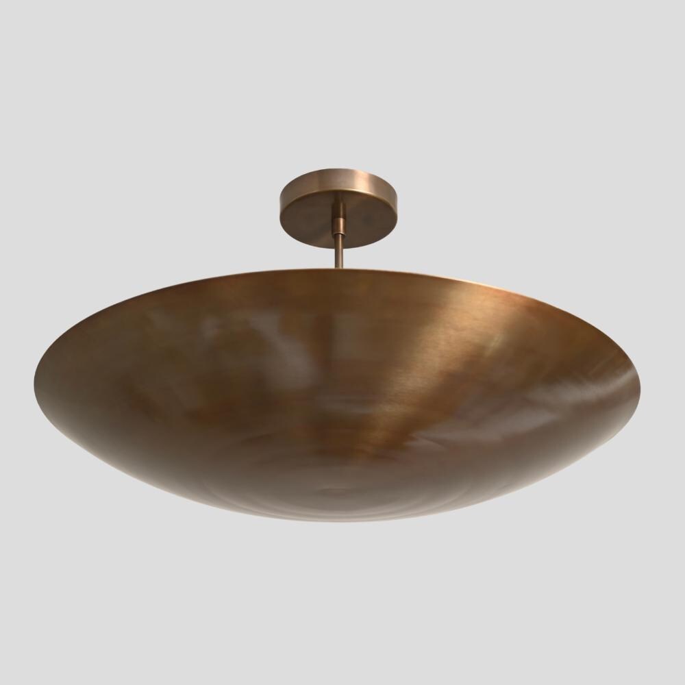 Domavell Mid-Century Brass Dome Chandelier
