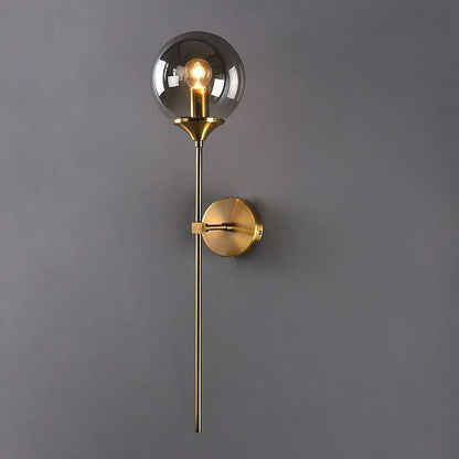 Velmira Mid-Century Glass Globe Wall Light