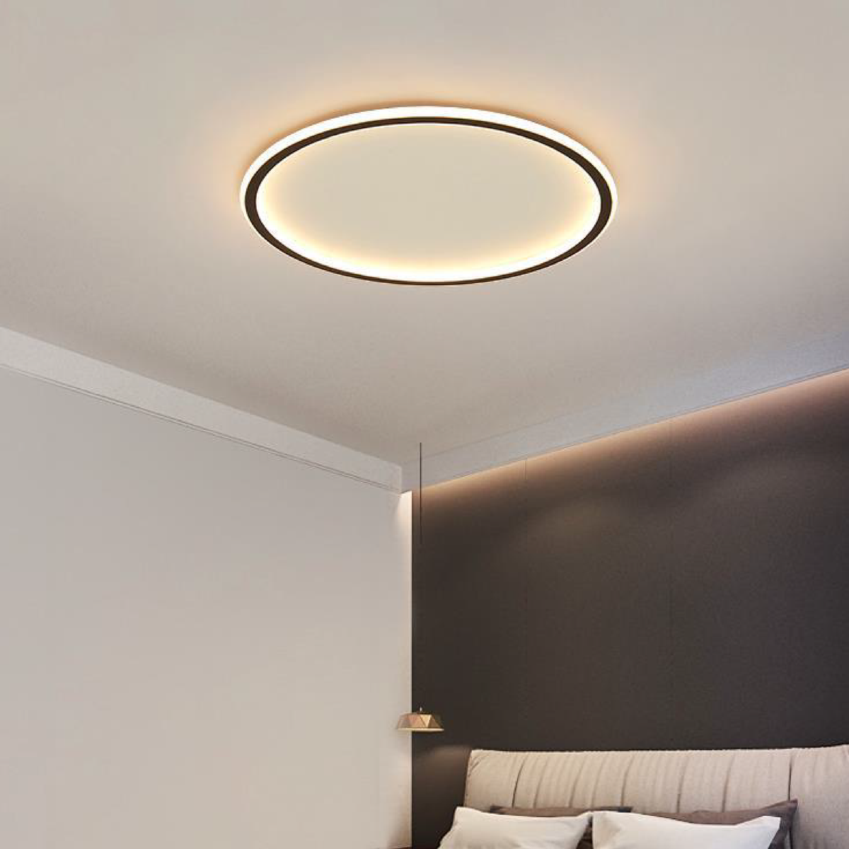 Solvane Scandinavian Aluminium Flush Ceiling Light