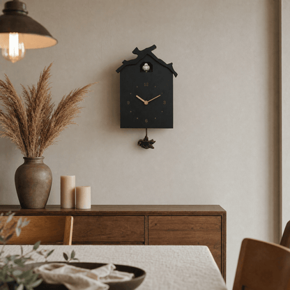 Dunmere Minimalist Wood Pendulum Cuckoo Clock