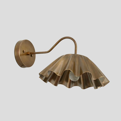 Ruffora Organic Brass Flower Wall Sconce