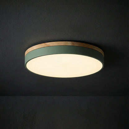 Lumbra Minimalist Wood Flush Ceiling Light