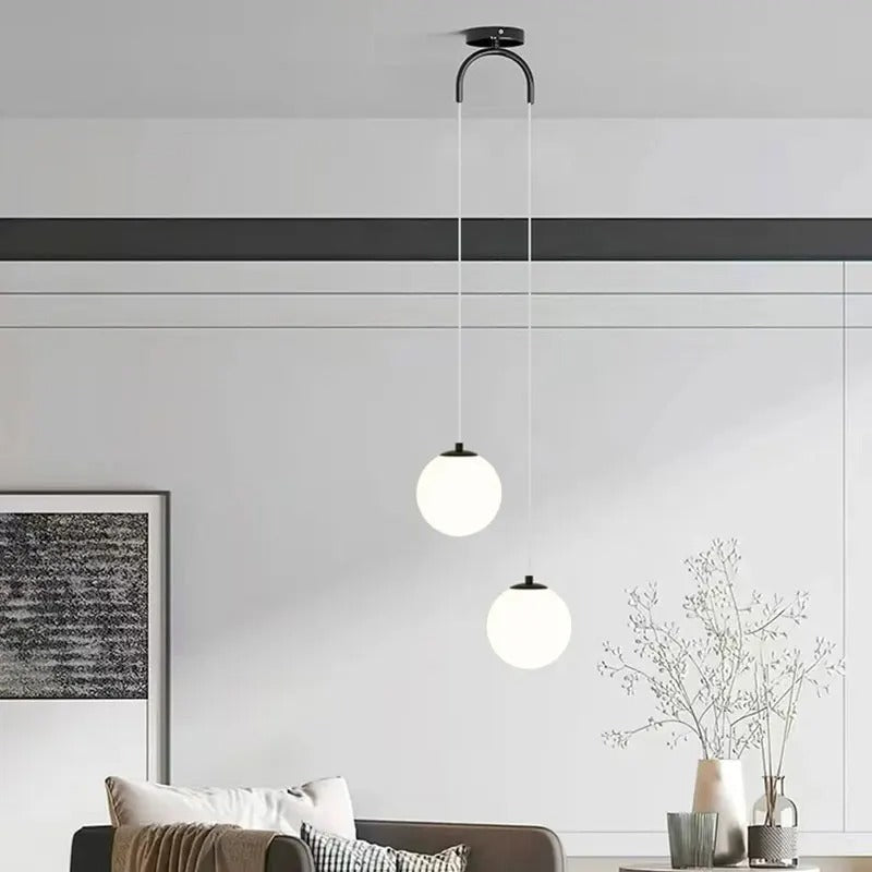 Solvara Nordic Opal Glass Globe Pendant Light