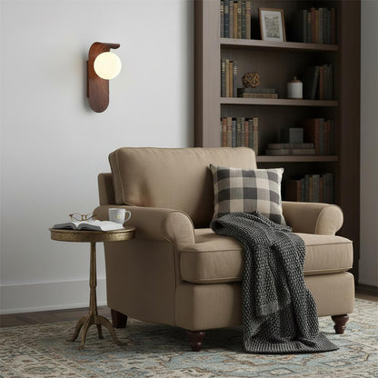 Velmara Minimalist Wood Globe Wall Light