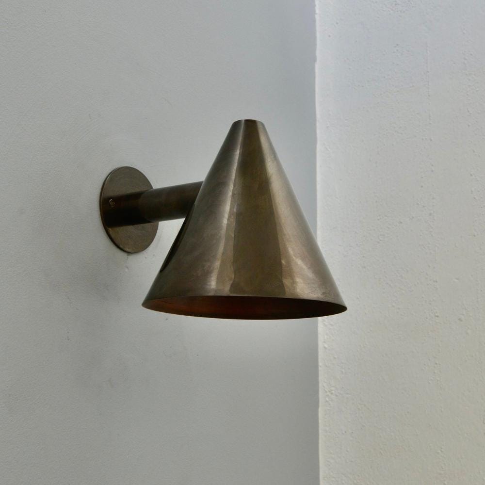 Coniva Minimalist Brass Cone Wall Light
