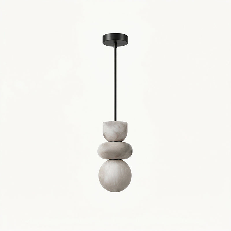 Stacked Alabaster Pendant Light