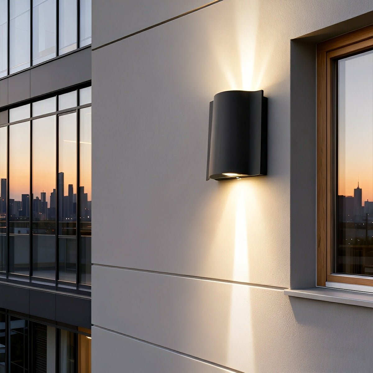 Ondaria Wave Aluminium Up Down Wall Light