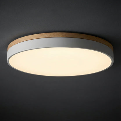 Lumbra Minimalist Wood Flush Ceiling Light