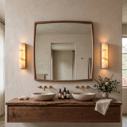 Rivenna Minimalist Fluted Alabaster Wall Light