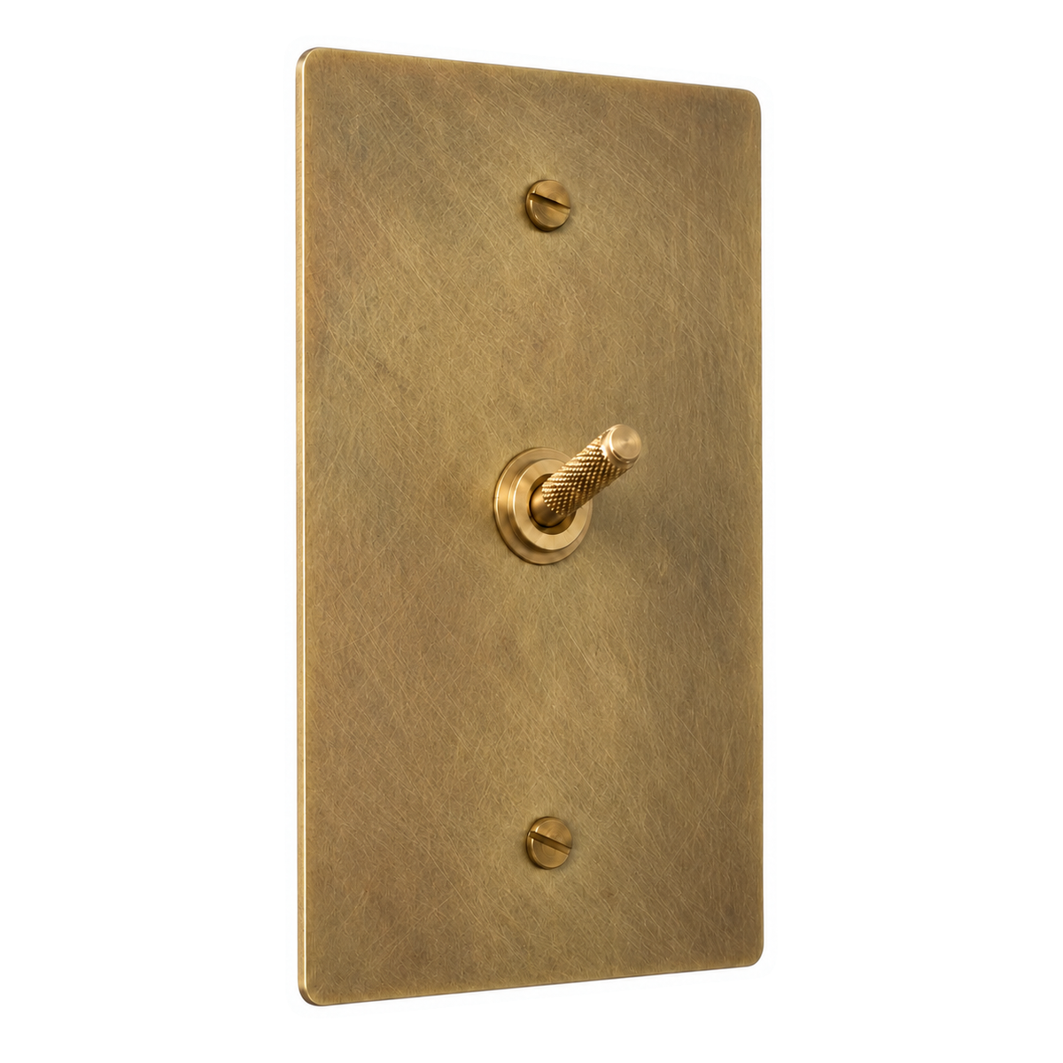 Lumareth Industrial Brass Knurled Toggle Switch