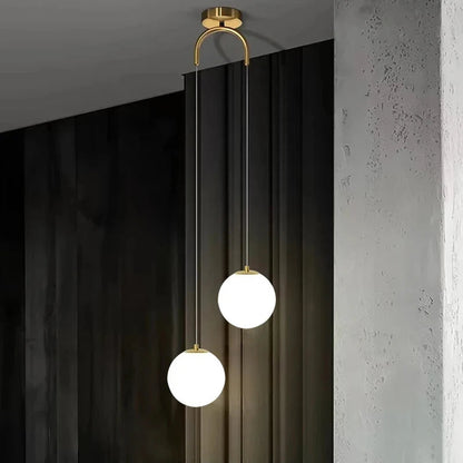 Solvara Nordic Opal Glass Globe Pendant Light
