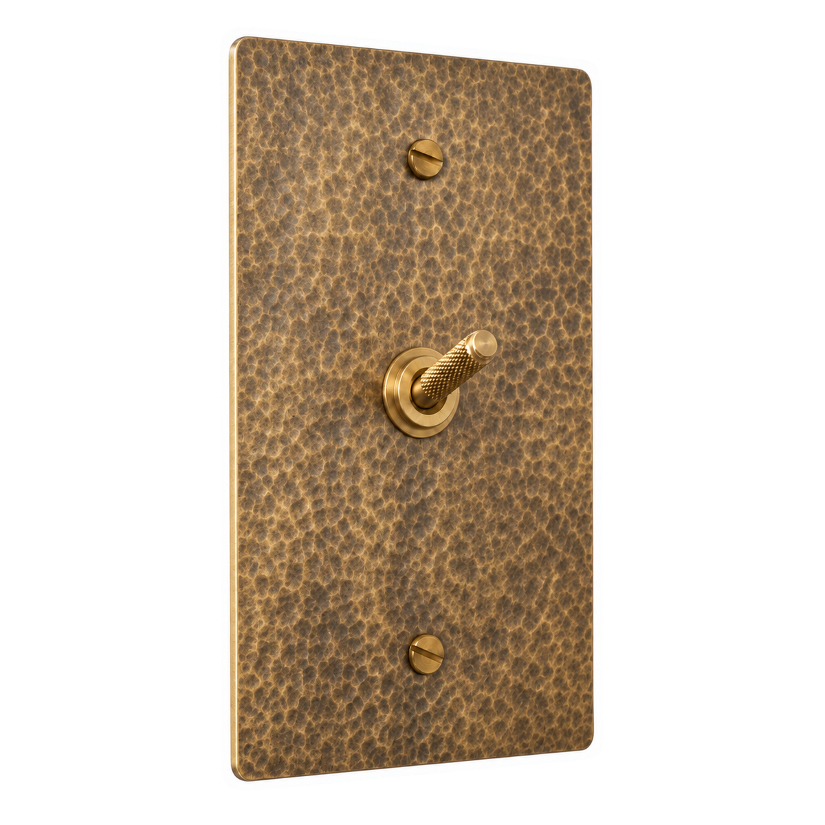 Lumareth Industrial Brass Knurled Toggle Switch