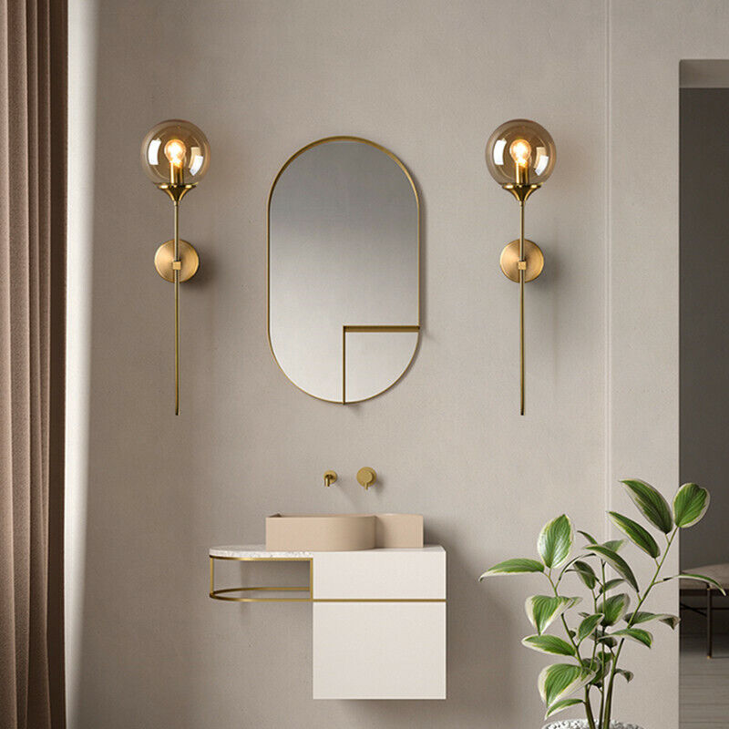 Velmira Mid-Century Glass Globe Wall Light