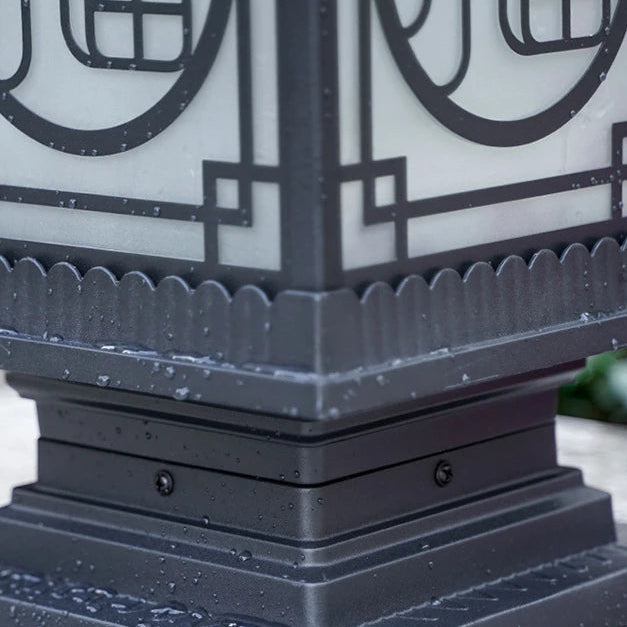 Zentari Art Deco Metal Lantern Pillar Light