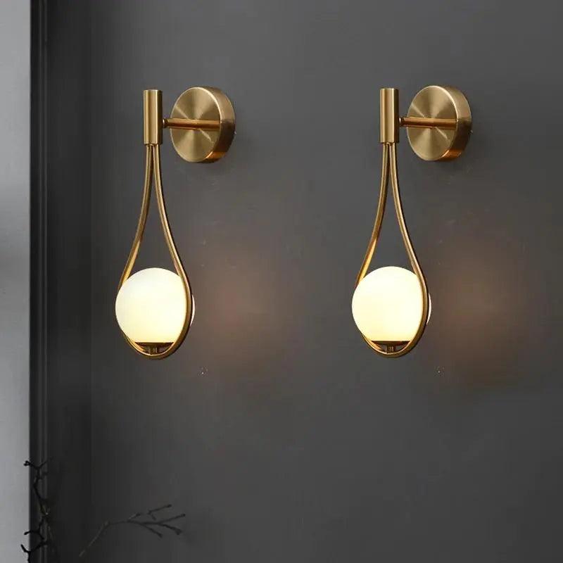 Orvenna Teardrop Iron Globe Wall Light