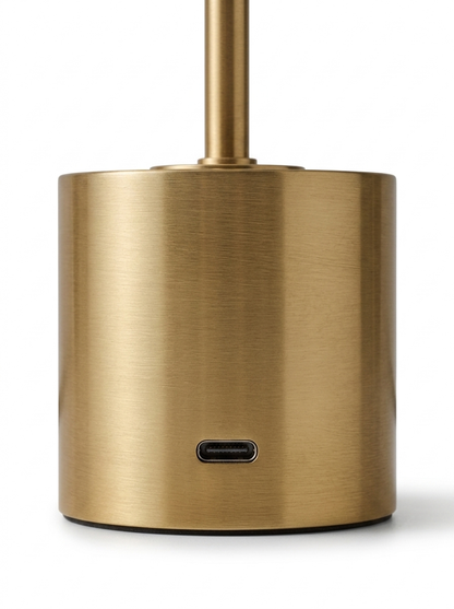 Pravena Mid-Century Brass Table Lamp