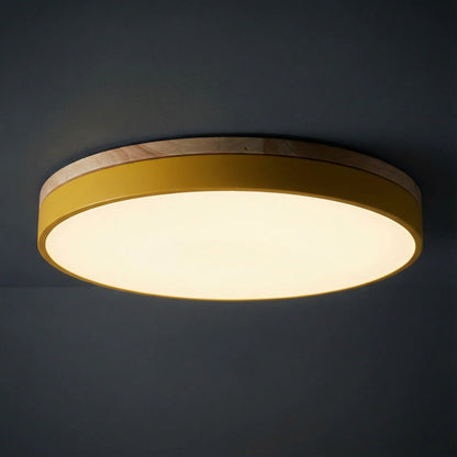 Lumbra Minimalist Wood Flush Ceiling Light