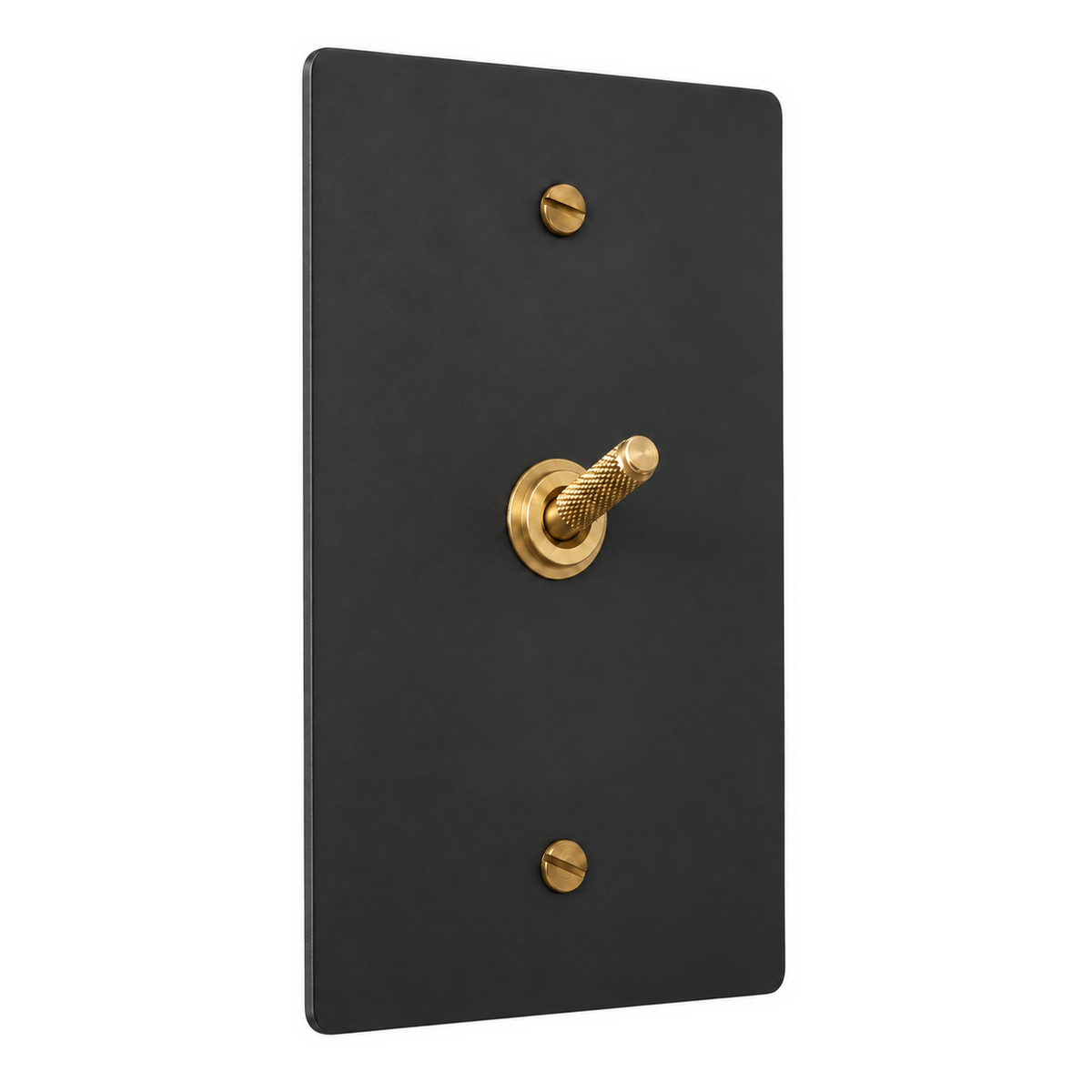 Lumareth Industrial Brass Knurled Toggle Switch