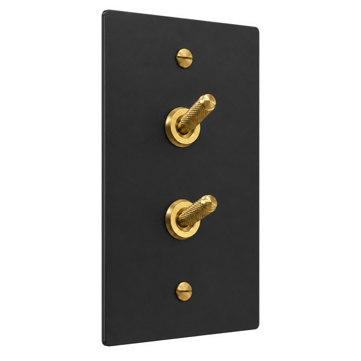 Hestrova Vintage Brass Double Knurled Toggle Switch