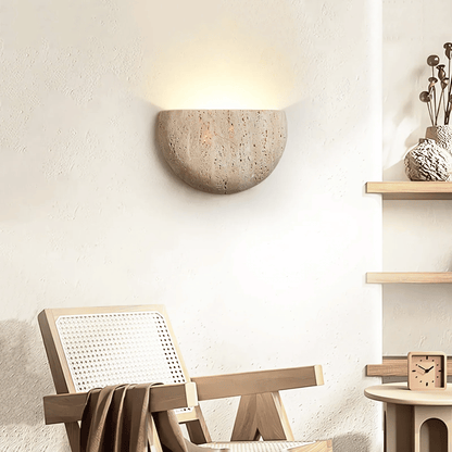 Cavelle Wabi-Sabi Travertine Wall Sconce