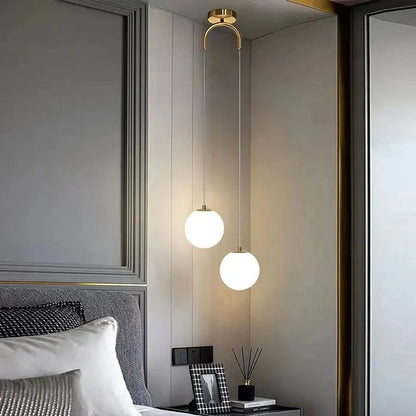 Solvara Nordic Opal Glass Globe Pendant Light
