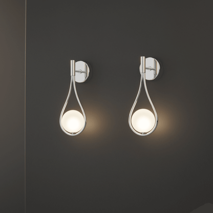 Orvenna Teardrop Iron Globe Wall Light