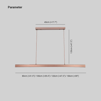 Norvale Minimalist Metal Linear Pendant Light