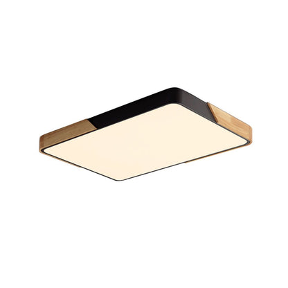Quadrova Scandinavian Wood Rectangular LED Ceiling Light