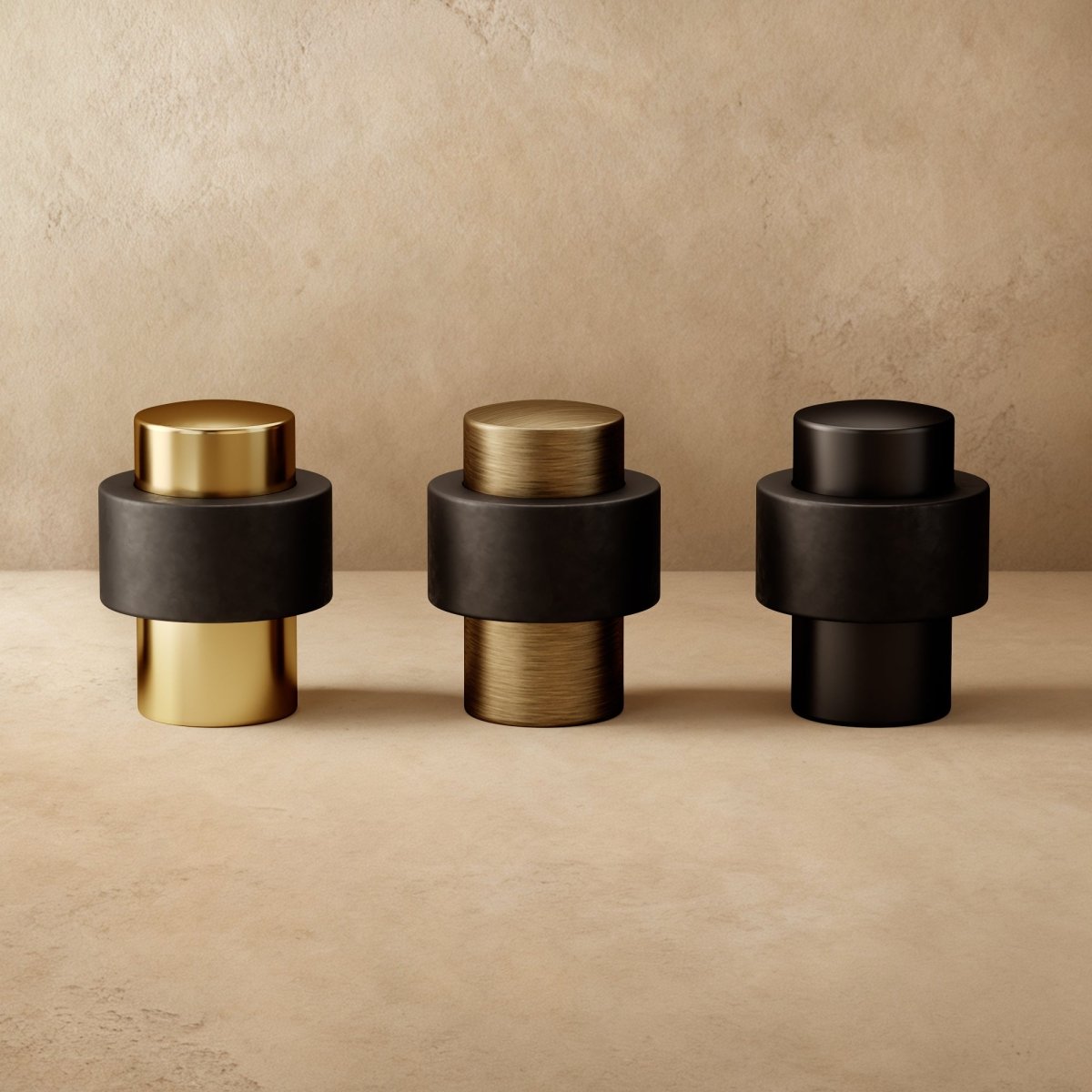 Nelvora Minimalist Brass Floor Door Stop