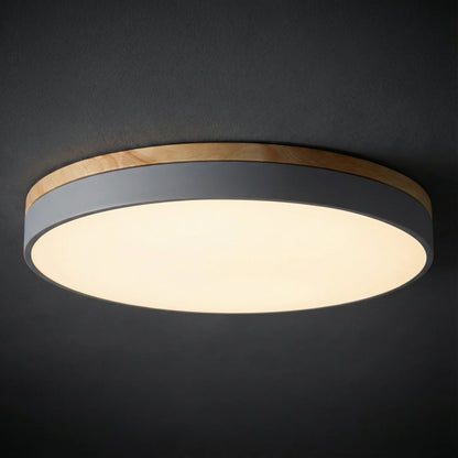 Lumbra Minimalist Wood Flush Ceiling Light