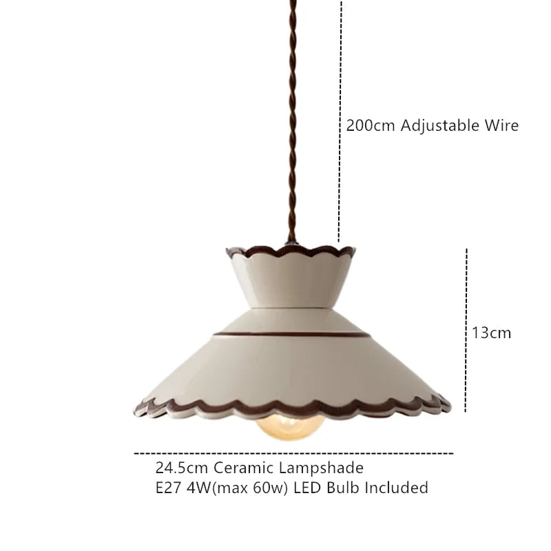 Tessaly Rustic Ceramic Pendant Light