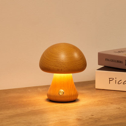 Fungara Scandinavian Wood Table Lamp