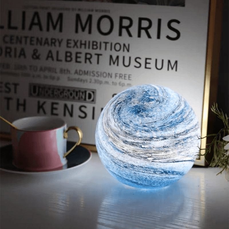 Selenora Celestial Glass Moon Table Lamp
