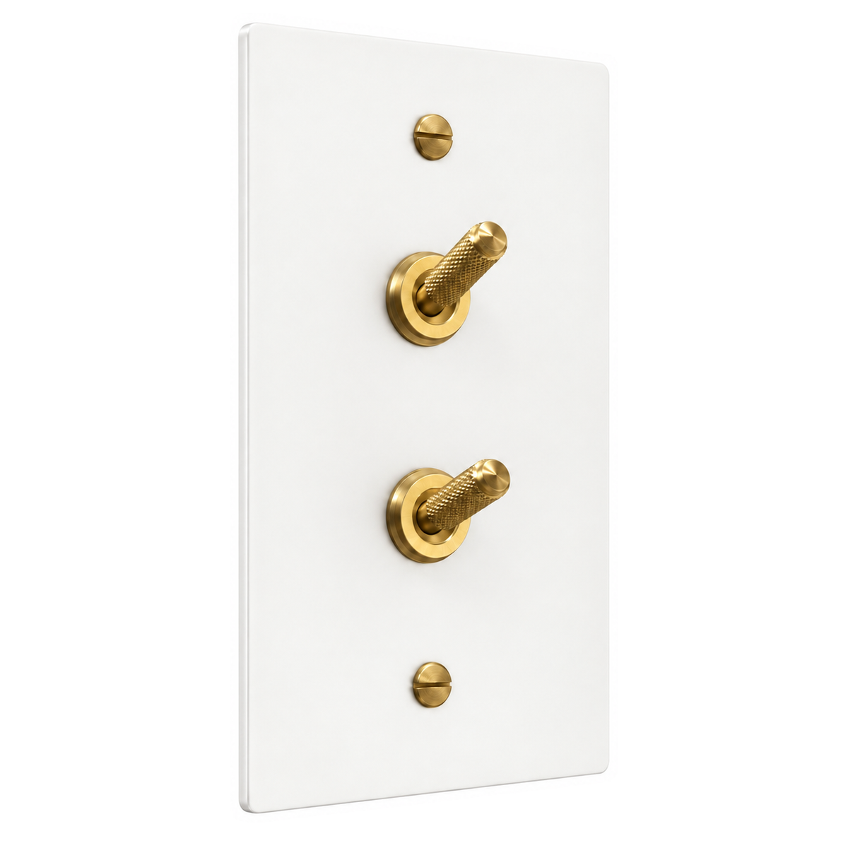 Hestrova Vintage Brass Double Knurled Toggle Switch