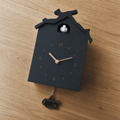 Dunmere Minimalist Wood Pendulum Cuckoo Clock