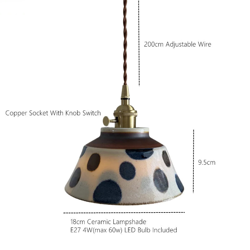 Tessaly Rustic Ceramic Pendant Light