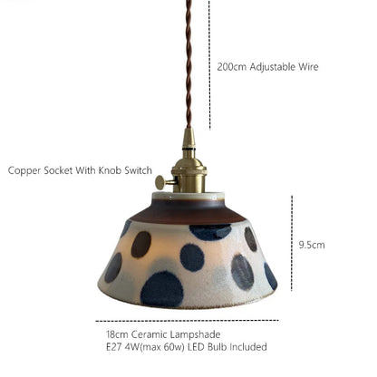 Tessaly Rustic Ceramic Pendant Light