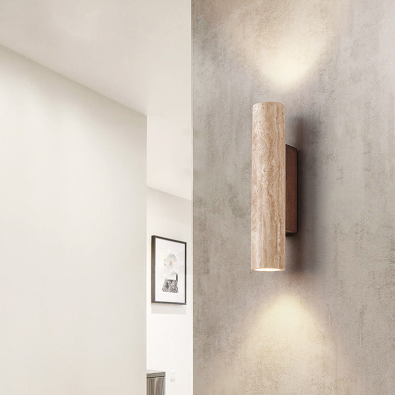 Torvela Japandi Travertine Wall Light