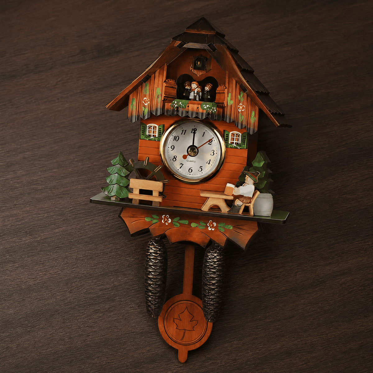 Corlinda Rustic Wood Cuckoo Clock