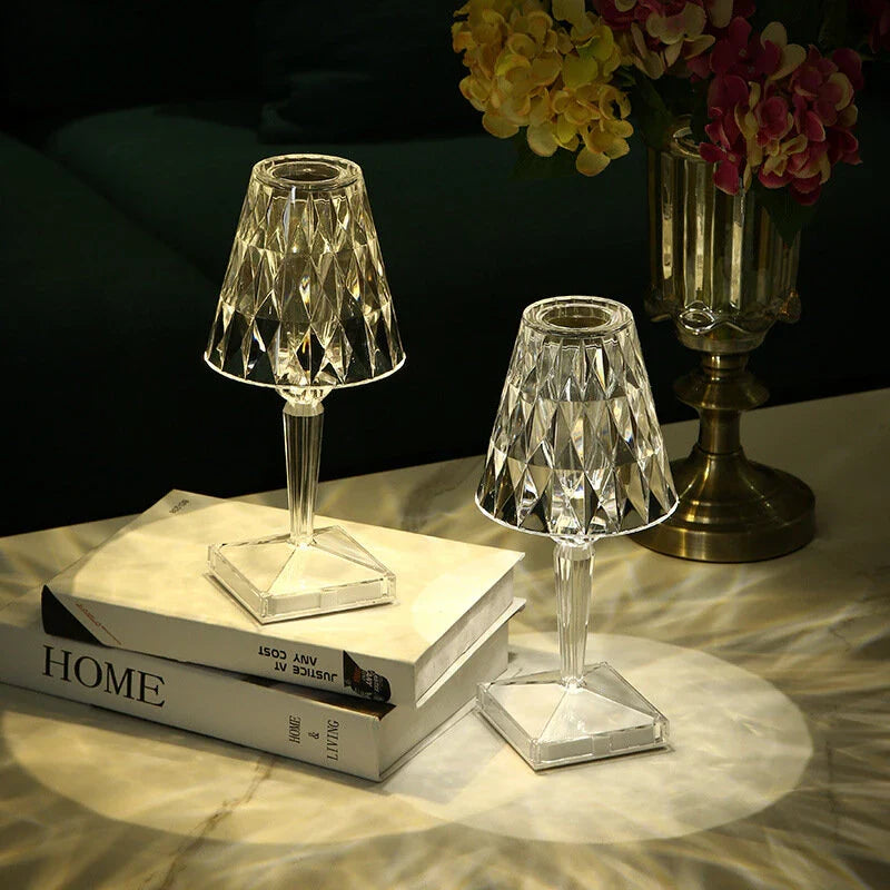 Prismara Faceted Crystal Cordless Table Lamp