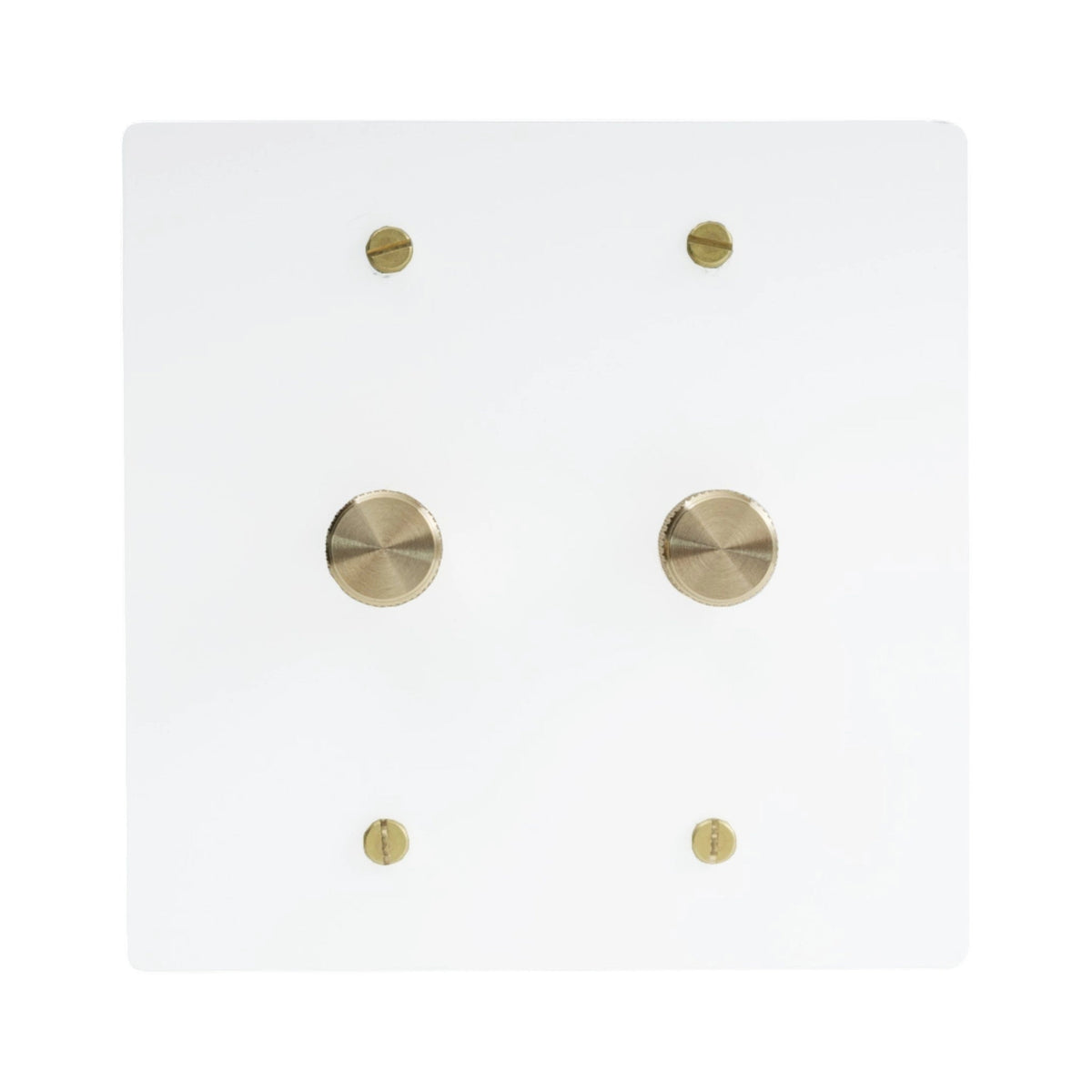 Bellardo Vintage Brass 2-Gang Rotary Dimmer Switch